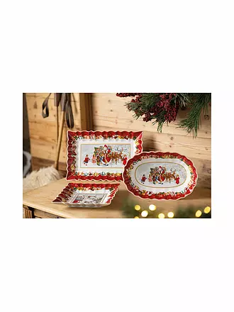 VILLEROY & BOCH | Toy's Fantasy Kuchenplatte eckig, Santa und Kinder 35x23x3,5cm |